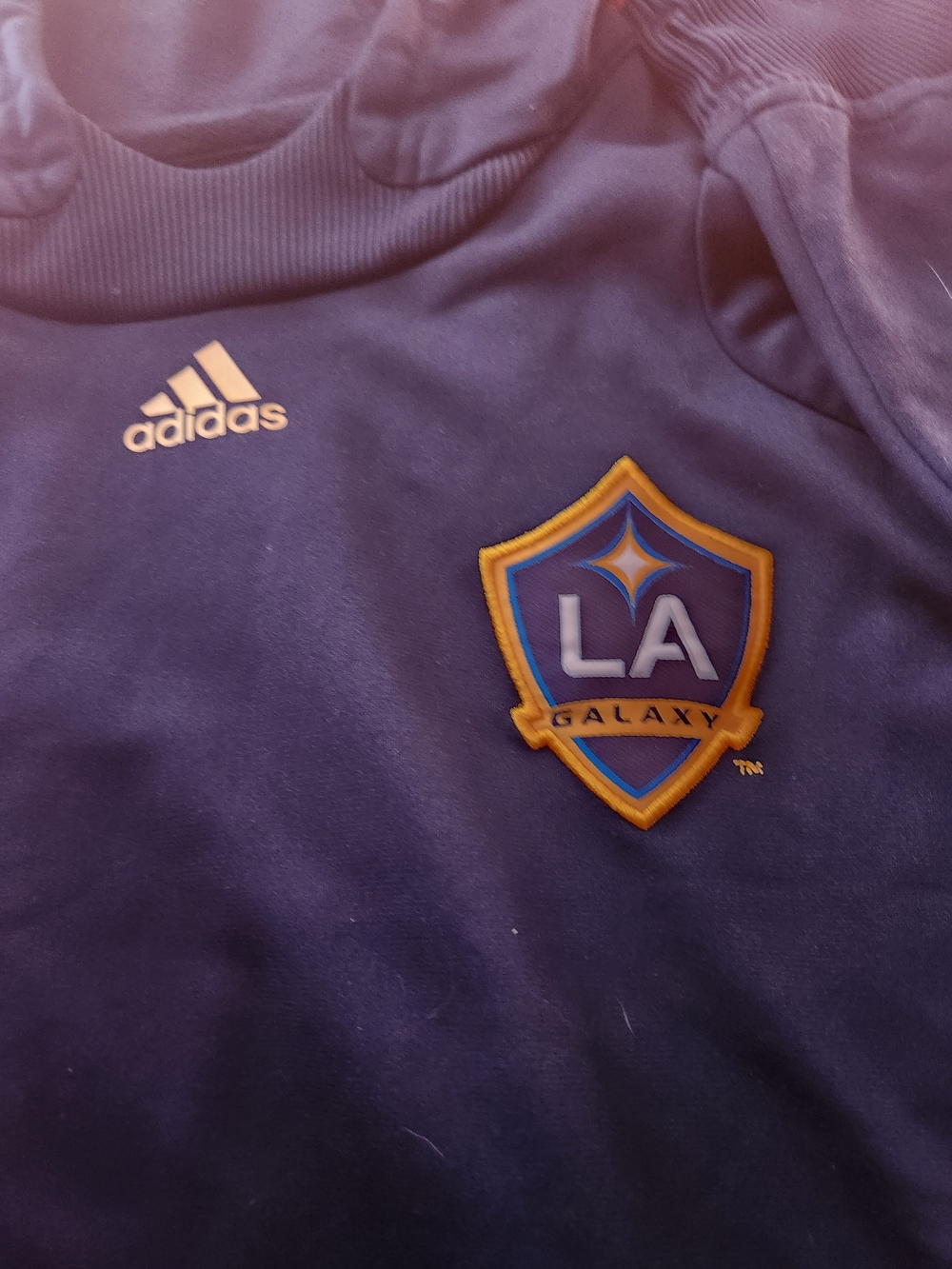 Rare David Beckhman Adidas LA Galaxy Navy Hooded Pullover - Picture 5 of 16